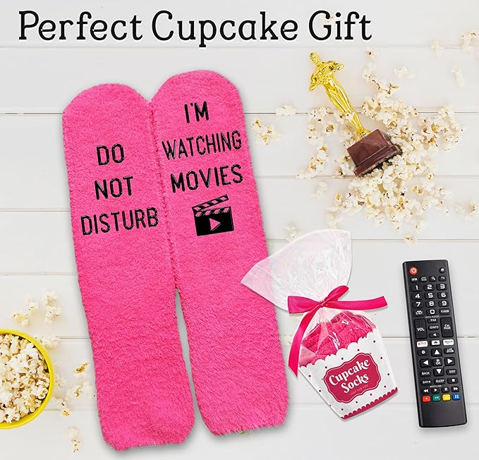 Movie Lover Gifts - Christmas Socks for Women, Funny and Horror Themed Gifts, Ideal for Movie Nights, Theater Gift