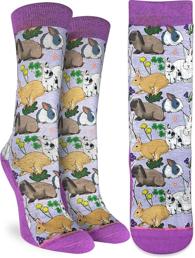 Cows in a Field Cotton Crew Socks by Good Luck Sock