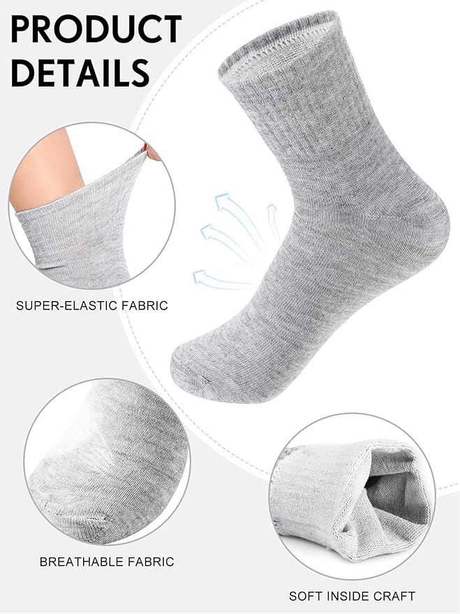Tarpop 100 Pairs Bulk Mens Socks Moisture Wicking Casual Sports Ankle Socks for Homeless Unisex Adult Men Women