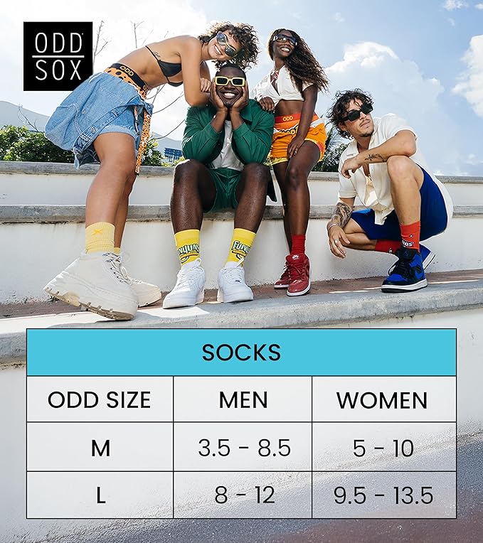 Crazy Socks–Snack Food Value Bundle – 8-Pack Novelty Crew Socks Gift Set Large Sizes for Men and Women, Soft & Comfortable