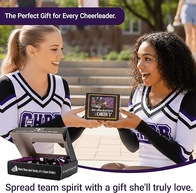 Cheer Socks For Girls, Fun Cheerleading Socks for Cheerleaders, Ideal Cheer Team Gifts