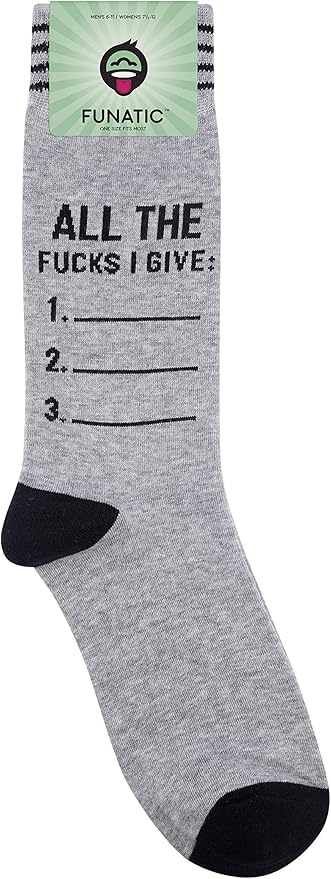 FUNATIC Funny and Crazy Socks with Sayings - Novelty Gifts for Men, Women, Teens