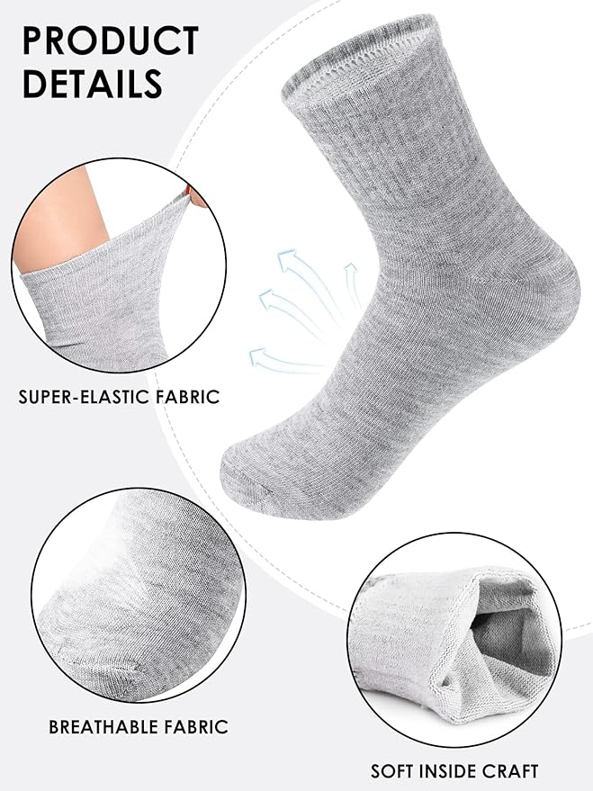 Tarpop 100 Pairs Bulk Mens Socks Moisture Wicking Casual Sports Ankle Socks for Homeless Unisex Adult Men Women