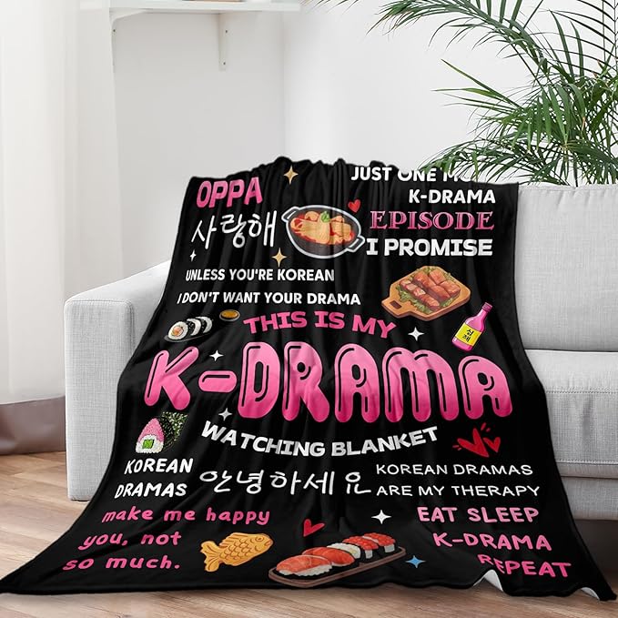Kpop Blanket Gifts for K-Pop Fans - Super Soft Flannel Kpop Blankets for Girls Teen Fans Bedding Couch Sofa - Korean Kpop Merch Fandom Throw for Idol Lovers Dorm Decor Christmas (Style 03, 50 X 60)