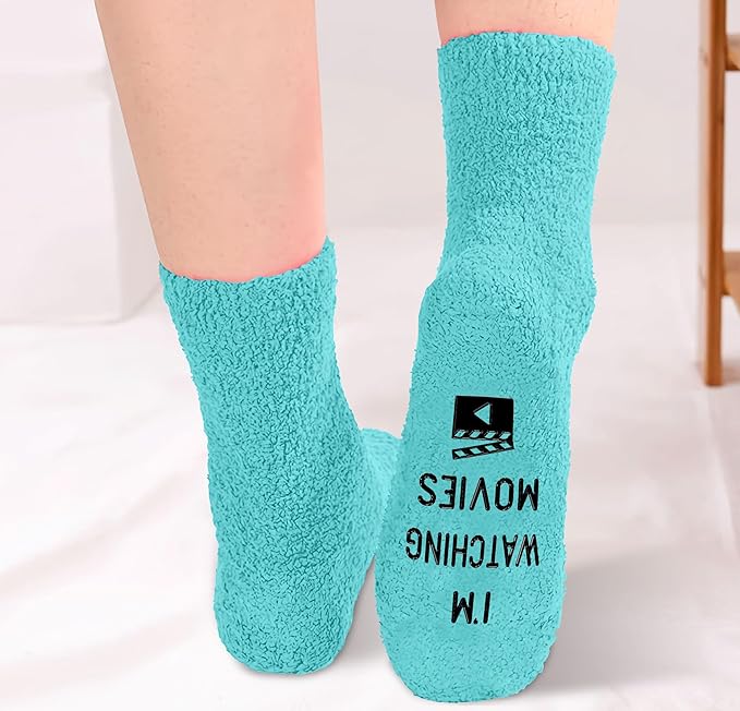 Movie Lover Gifts - Christmas Socks for Women, Funny and Horror Themed Gifts, Ideal for Movie Nights, Theater Gift