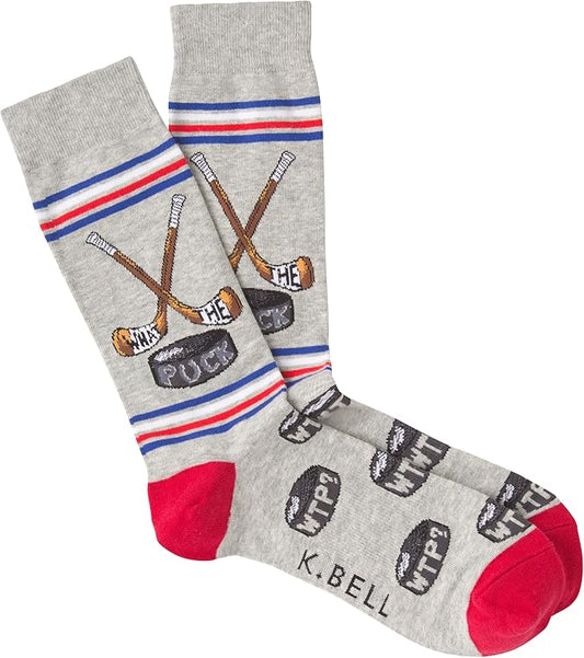 K BELL Men's Fun Sports & Outdoors Crew Socks