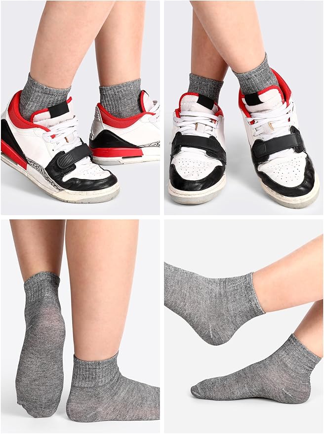 Tarpop 100 Pairs Bulk Mens Socks Moisture Wicking Casual Sports Ankle Socks for Homeless Unisex Adult Men Women
