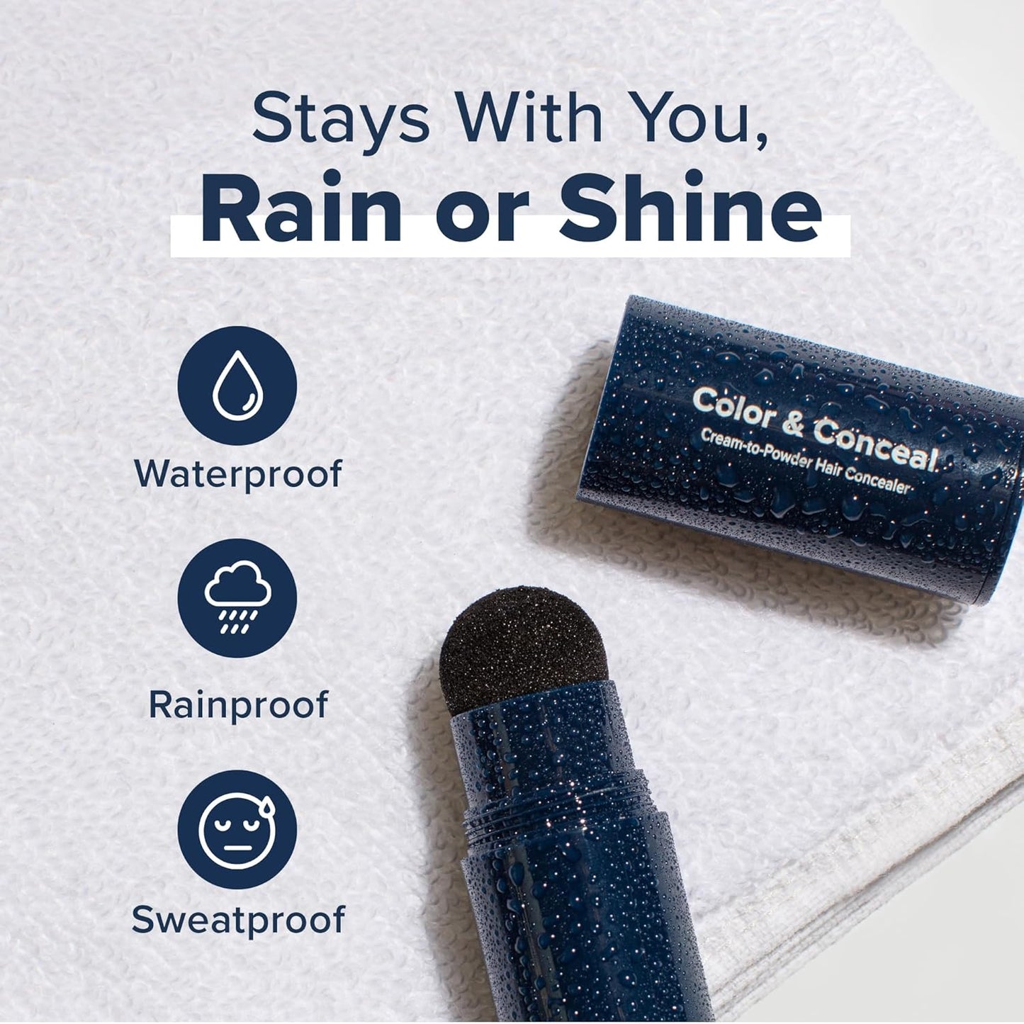 TRUHAIR Jumbo Color & Conceal Waterproof Root Touch Up Hair Color Concealer - Hair Cover up for Gray Coverage and Hairline Filling - 11 Hair Colors Available (Dark Brown)