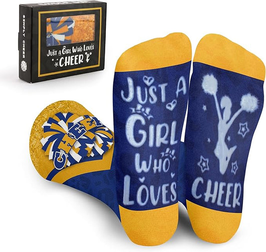 Cheer Socks For Girls, Fun Cheerleading Socks for Cheerleaders, Ideal Cheer Team Gifts