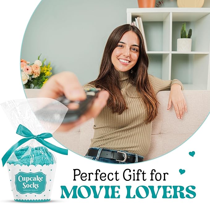 Movie Lover Gifts - Christmas Socks for Women, Funny and Horror Themed Gifts, Ideal for Movie Nights, Theater Gift