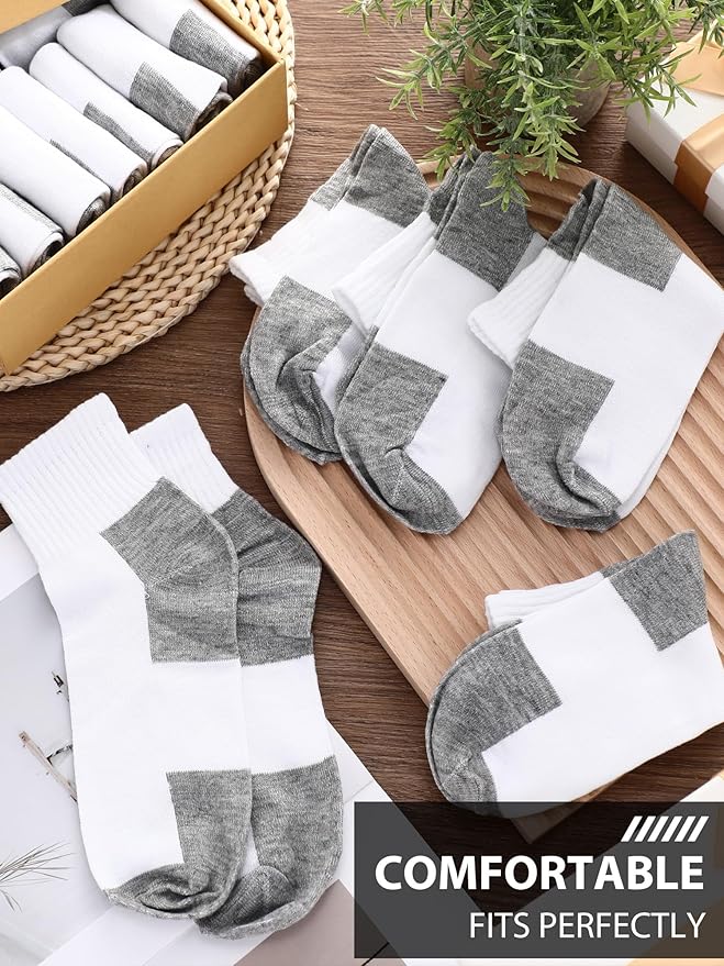 Tarpop 100 Pairs Bulk Mens Socks Moisture Wicking Casual Sports Ankle Socks for Homeless Unisex Adult Men Women