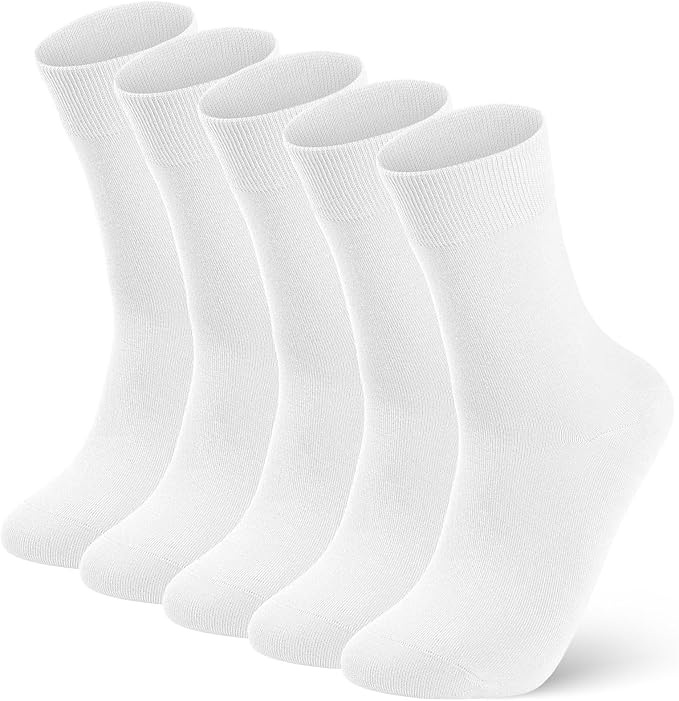FGZ Mens Crew Socks Breathable Cotton Soft Casual Thin Socks for Work,Sport & Everyday Wear,5 Pairs