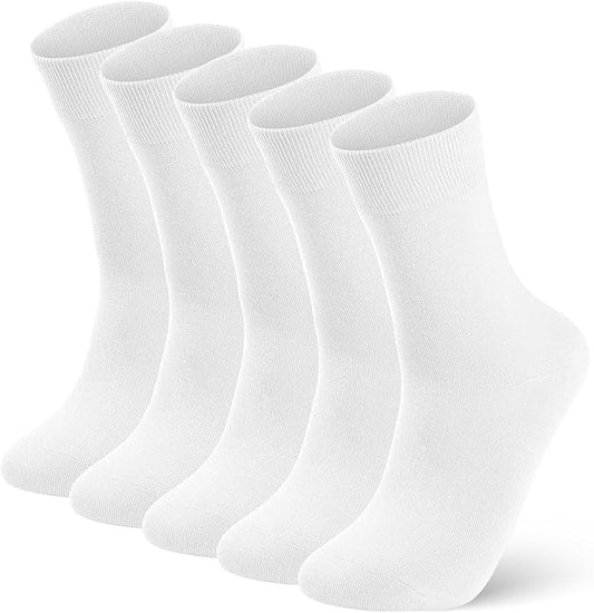 FGZ Mens Crew Socks Breathable Cotton Soft Casual Thin Socks for Work,Sport & Everyday Wear,5 Pairs