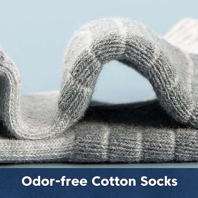 TANSTC Mens Socks,6 Pairs Anti-Blister Cushioned Breathable Cotton Athletic Ankle Running Sports Women Sock