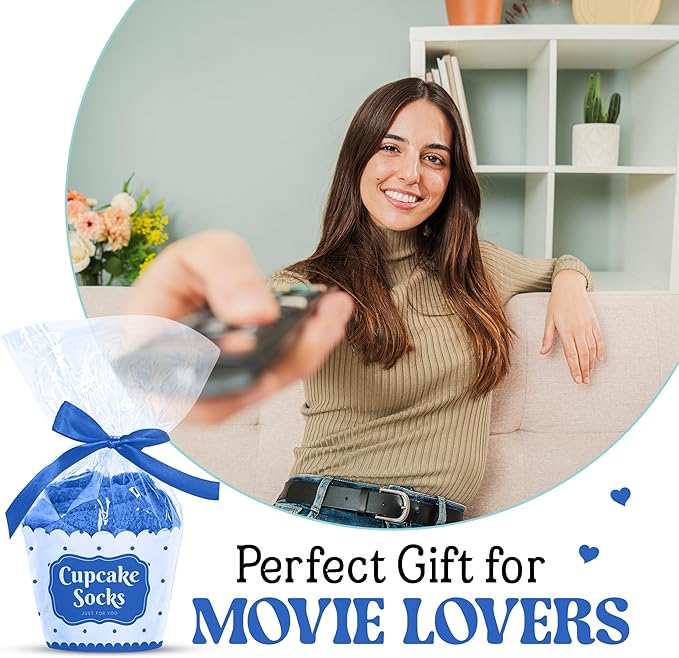 Movie Lover Gifts - Christmas Socks for Women, Funny and Horror Themed Gifts, Ideal for Movie Nights, Theater Gift