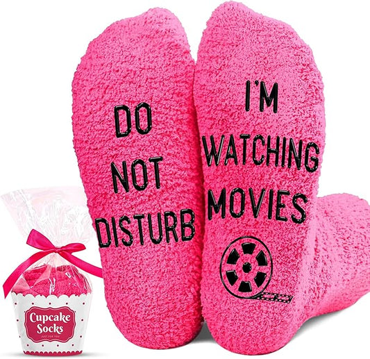 Movie Lover Gifts - Christmas Socks for Women, Funny and Horror Themed Gifts, Ideal for Movie Nights, Theater Gift