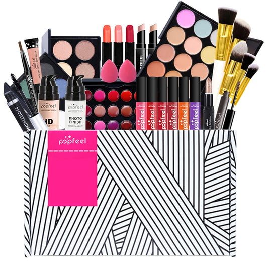 Multi-purpose Makeup Kit All-in-One Makeup Gift Set Colours Mix Eyeshadow Concealer Lip Gloss Pressed Powder and Powder Blusher Cosmetic Makeup Palette Set Kit #091