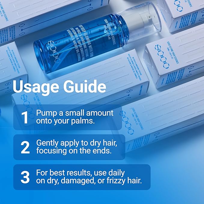 SOOO Ultime Hair Essence – Lightweight K-Beauty Hair Serum from Seoul | Silicone-Free, Botanical Oil Formula, Healthy Glow & Smooth Finish