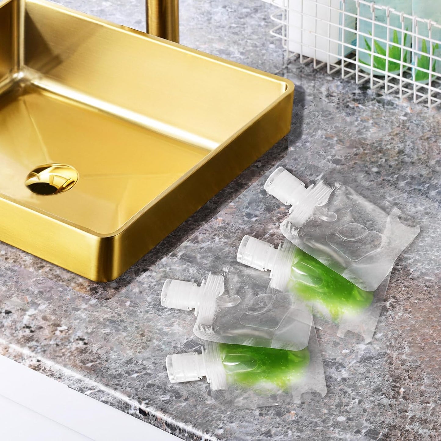 Beaupretty 15pcs Travel Pouches for Toiletries, 30ml Refillable Empty Travel Size Containers, Small Squeeze Pouches Travel Bags for Shampoo Conditioner Lotion Soap