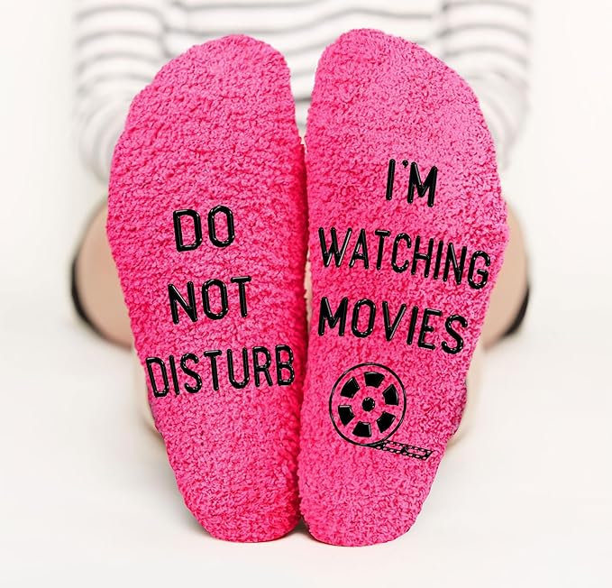 Movie Lover Gifts - Christmas Socks for Women, Funny and Horror Themed Gifts, Ideal for Movie Nights, Theater Gift