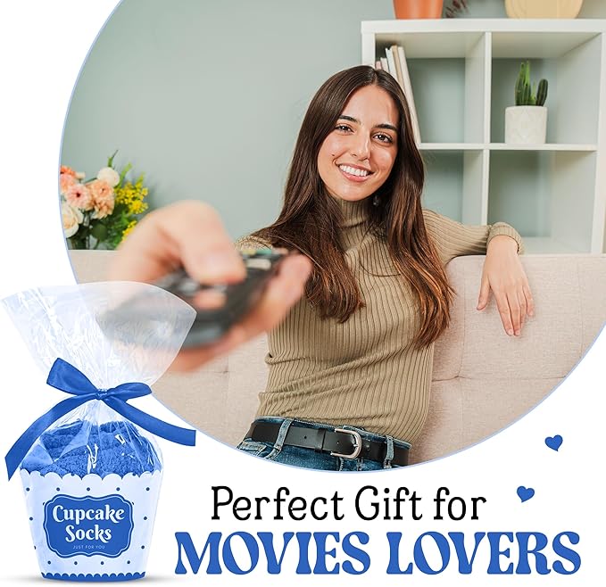 Movie Lover Gifts - Christmas Socks for Women, Funny and Horror Themed Gifts, Ideal for Movie Nights, Theater Gift