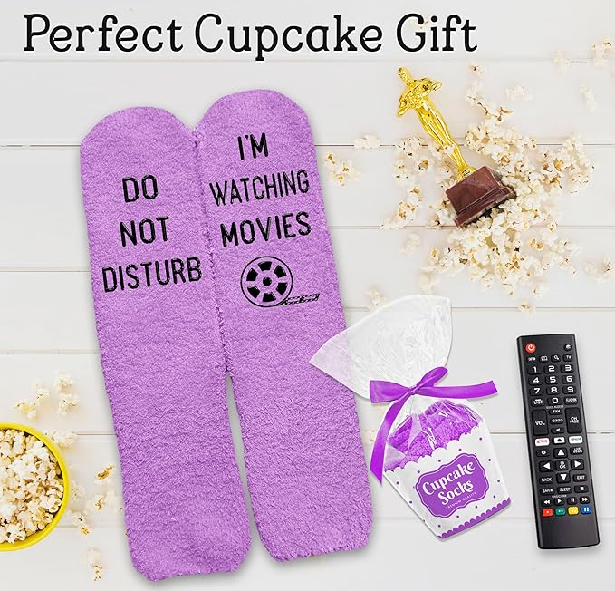 Movie Lover Gifts - Christmas Socks for Women, Funny and Horror Themed Gifts, Ideal for Movie Nights, Theater Gift