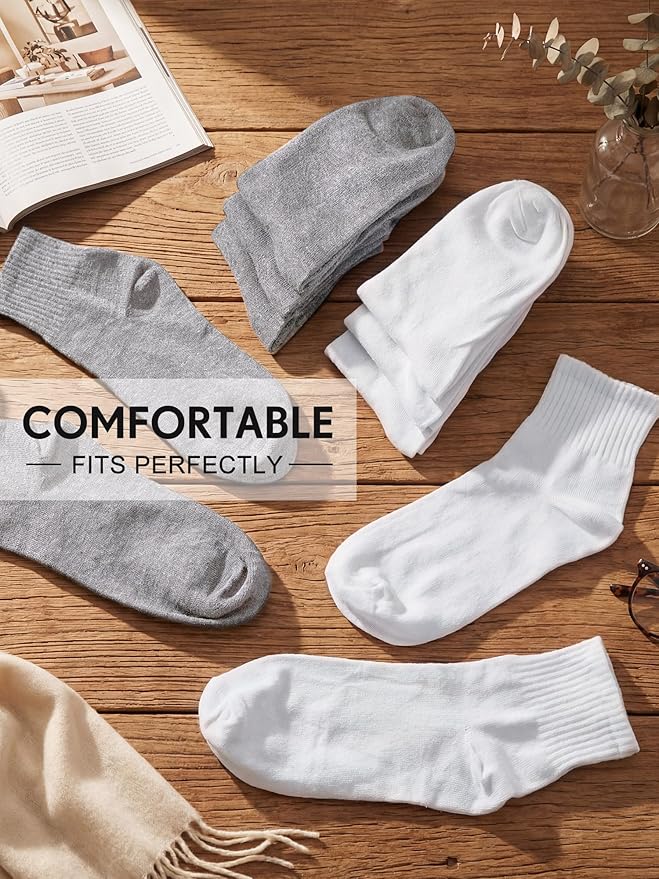 Tarpop 100 Pairs Bulk Mens Socks Moisture Wicking Casual Sports Ankle Socks for Homeless Unisex Adult Men Women