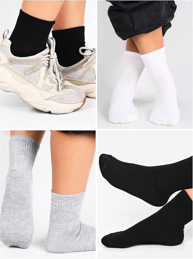 Tarpop 100 Pairs Bulk Mens Socks Moisture Wicking Casual Sports Ankle Socks for Homeless Unisex Adult Men Women