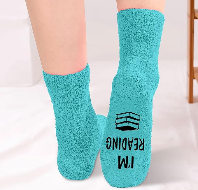 VICRAZY Book Lovers Gifts - Funny Socks for Book Lovers - Gift for Readers - Reading Stuff, Stocking Stuffers for Men, Women