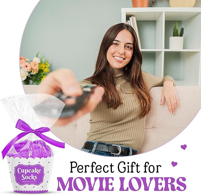 Movie Lover Gifts - Christmas Socks for Women, Funny and Horror Themed Gifts, Ideal for Movie Nights, Theater Gift