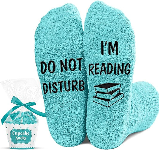 VICRAZY Book Lovers Gifts - Funny Socks for Book Lovers - Gift for Readers - Reading Stuff, Stocking Stuffers for Men, Women