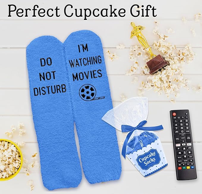 Movie Lover Gifts - Christmas Socks for Women, Funny and Horror Themed Gifts, Ideal for Movie Nights, Theater Gift