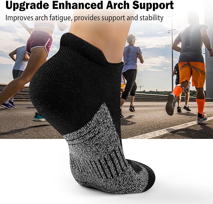 Ankle Socks for Women - Athletic Low Cut Running Cushioned Socks (3-5 Pairs)