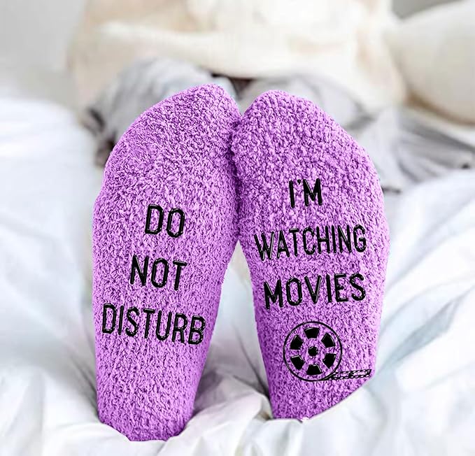 Movie Lover Gifts - Christmas Socks for Women, Funny and Horror Themed Gifts, Ideal for Movie Nights, Theater Gift