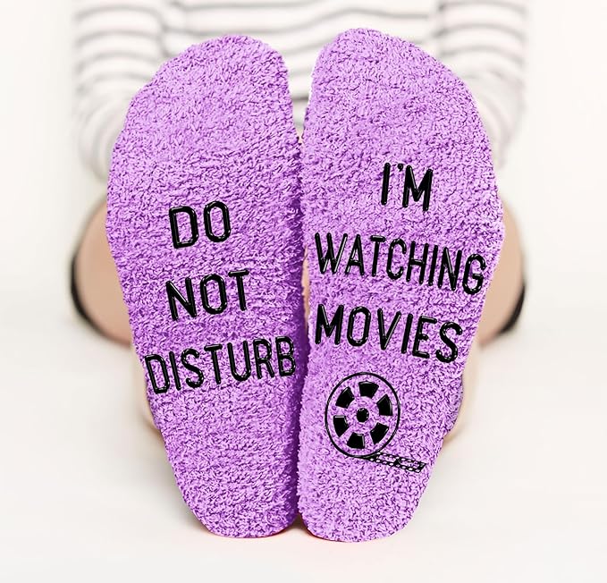 Movie Lover Gifts - Christmas Socks for Women, Funny and Horror Themed Gifts, Ideal for Movie Nights, Theater Gift