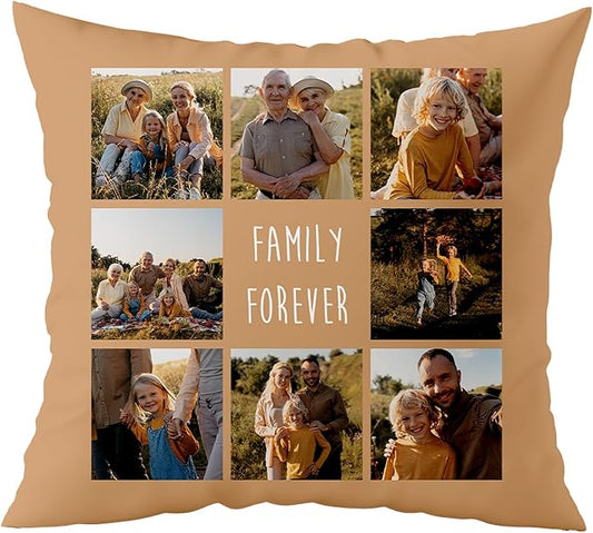Fabric Textile Products Custom Pillows with Picture - USA Made - Customized Pillows with Pictures and Text - Throw Pillow - Personalized Gift - Friend Gifts - Kids Pillows (20"x20")