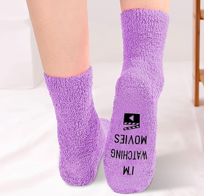 Movie Lover Gifts - Christmas Socks for Women, Funny and Horror Themed Gifts, Ideal for Movie Nights, Theater Gift