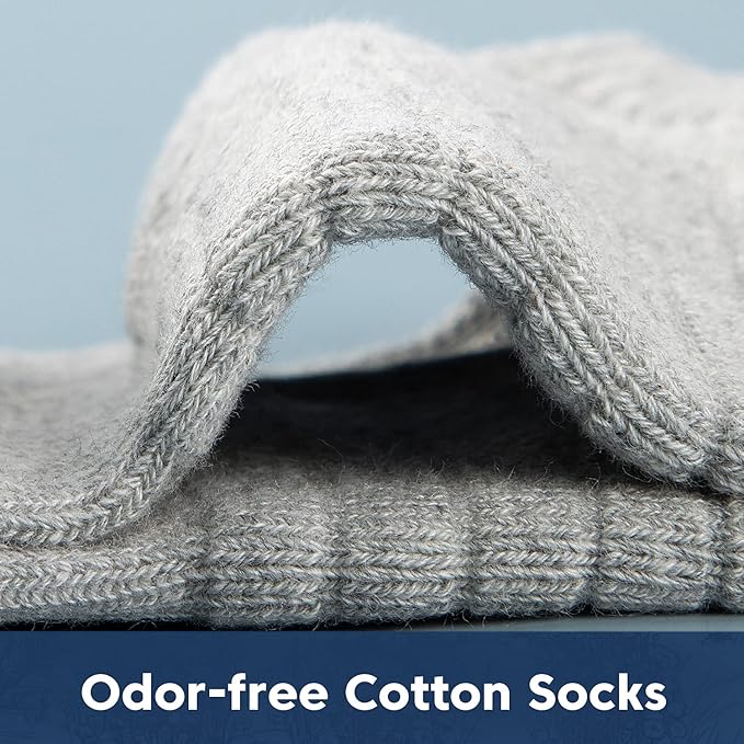 TANSTC Mens Socks,6 Pairs Anti-Blister Cushioned Breathable Cotton Athletic Ankle Running Sports Women Sock