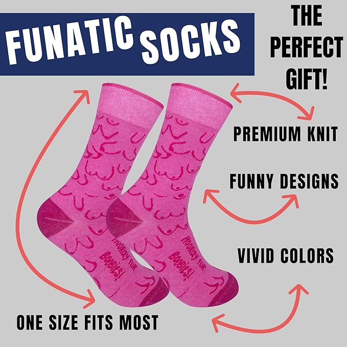 FUNATIC Funny and Crazy Socks with Sayings - Novelty Gifts for Men, Women, Teens