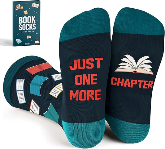VICRAZY Book Lovers Gifts - Funny Socks for Book Lovers - Gift for Readers - Reading Stuff, Stocking Stuffers for Men, Women