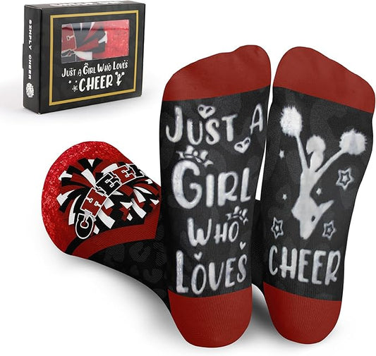 Cheer Socks For Girls, Fun Cheerleading Socks for Cheerleaders, Ideal Cheer Team Gifts