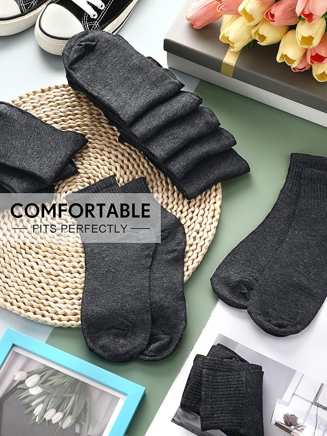 Tarpop 100 Pairs Bulk Mens Socks Moisture Wicking Casual Sports Ankle Socks for Homeless Unisex Adult Men Women