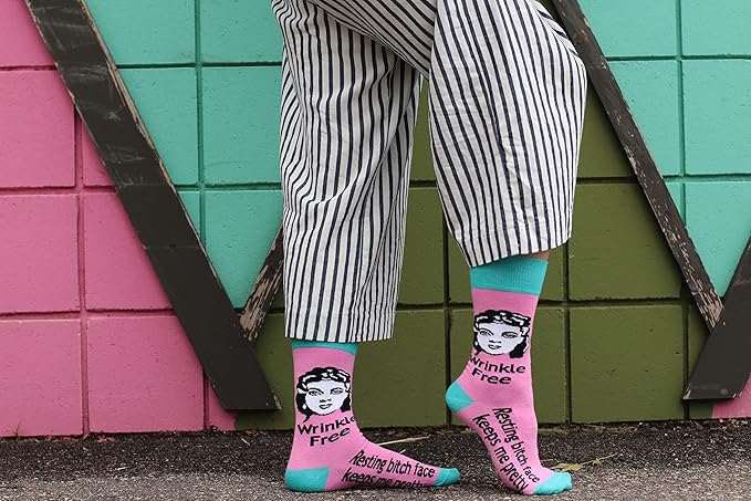 FUNATIC Funny and Crazy Socks with Sayings - Novelty Gifts for Men, Women, Teens