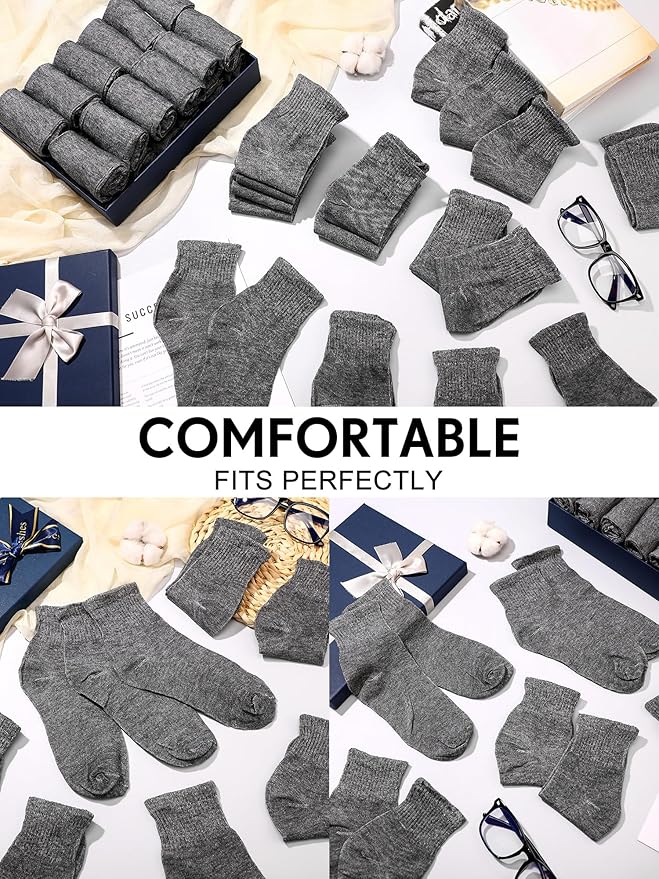 Tarpop 100 Pairs Bulk Mens Socks Moisture Wicking Casual Sports Ankle Socks for Homeless Unisex Adult Men Women