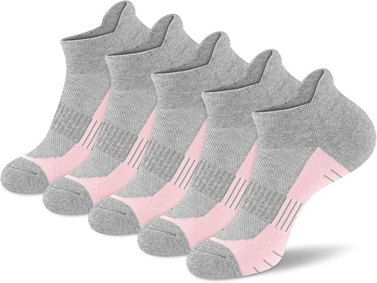 Ankle Socks for Women - Athletic Low Cut Running Cushioned Socks (3-5 Pairs)