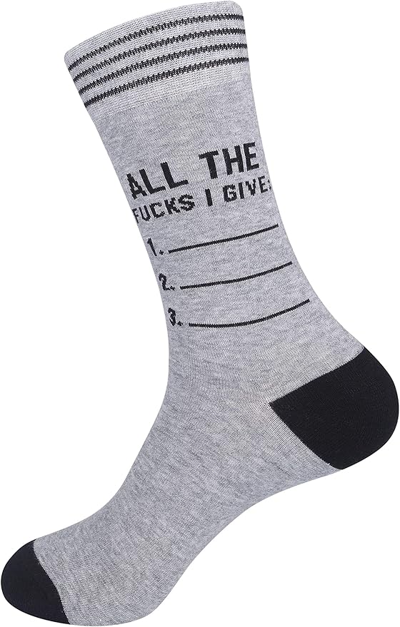 FUNATIC Funny and Crazy Socks with Sayings - Novelty Gifts for Men, Women, Teens