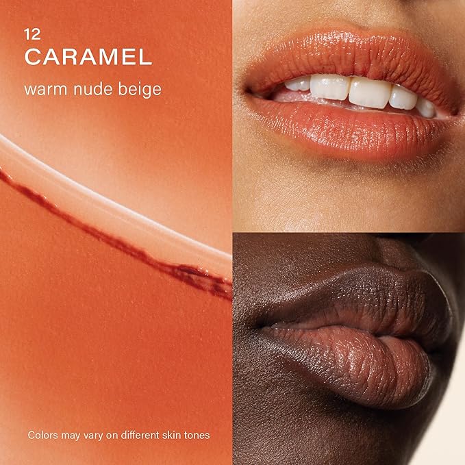 Melixir Vegan Lip Butter (12 Colors), Hydrating Tinted Lip Balm Stick, Bee-Free, Petrolatum-Free, Plant-Based, Moisturizes Dry & Chapped Lips With Shea Butter, Sheer, Natural Finish - #12 Caramel