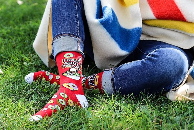 FUNATIC Funny and Crazy Socks with Sayings - Novelty Gifts for Men, Women, Teens