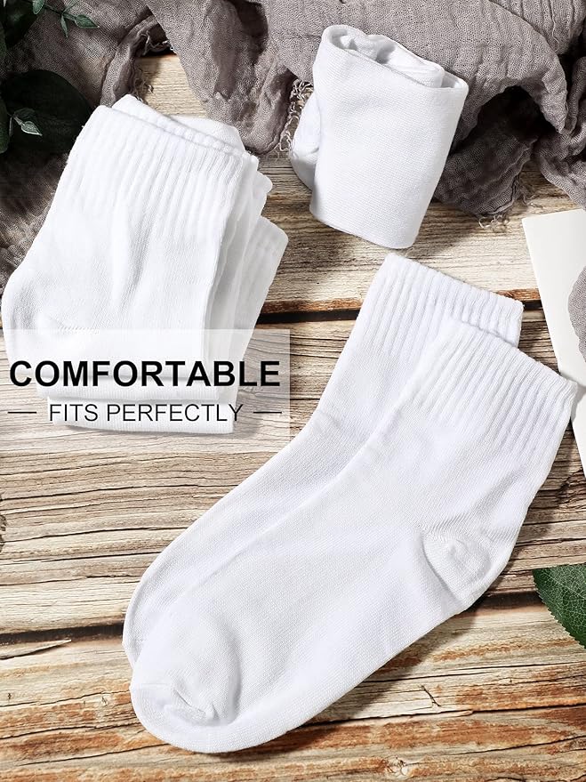 Tarpop 100 Pairs Bulk Mens Socks Moisture Wicking Casual Sports Ankle Socks for Homeless Unisex Adult Men Women